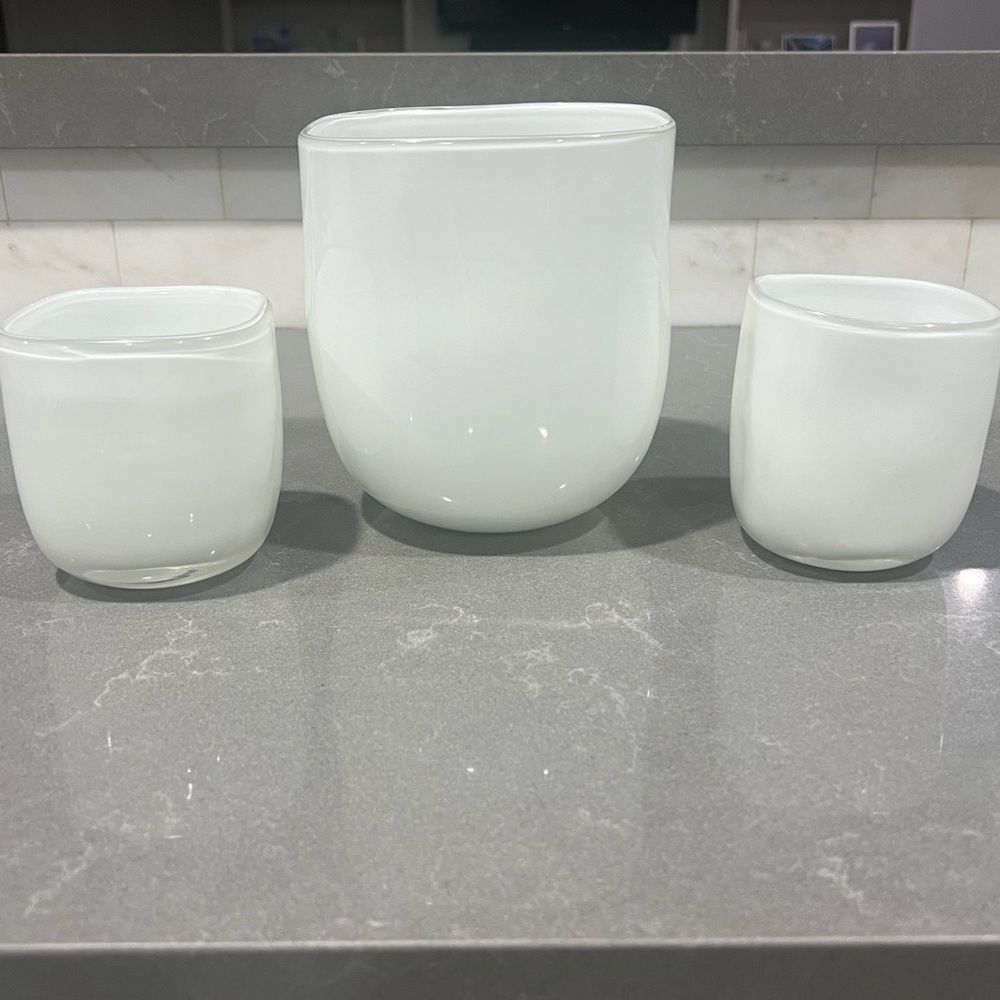 Crate and Barrel Fiona Vases- Set of 3